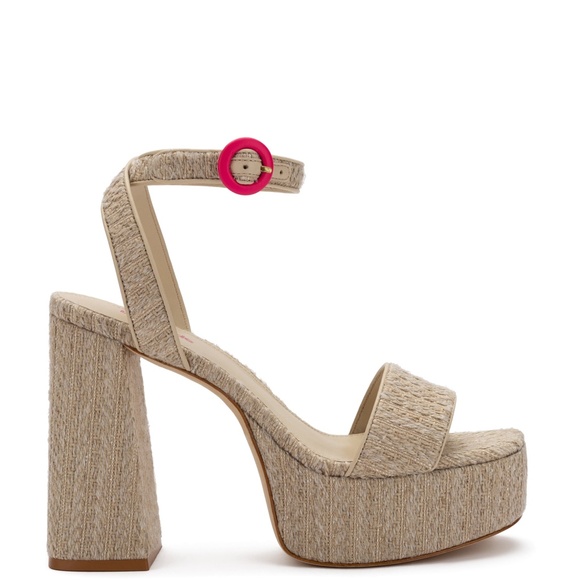 $285 LARROUDE Dolly Sandal In Natural Raffia 11 Handmade Memory Foam Insole - Picture 8 of 8